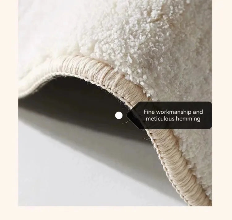 Cool White Car Rug Digital Printing Technology Simple Housewarming Gift Handmade Non-Slip Decorative Carpet