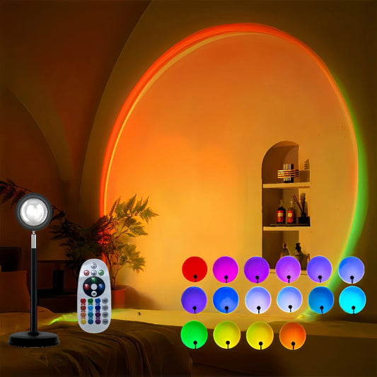 Sunset Lamp with Remote, 16 Colors Multicolor Changing LED Night Light, Photography Selfie Party, Decor Xmas Gifts for Women