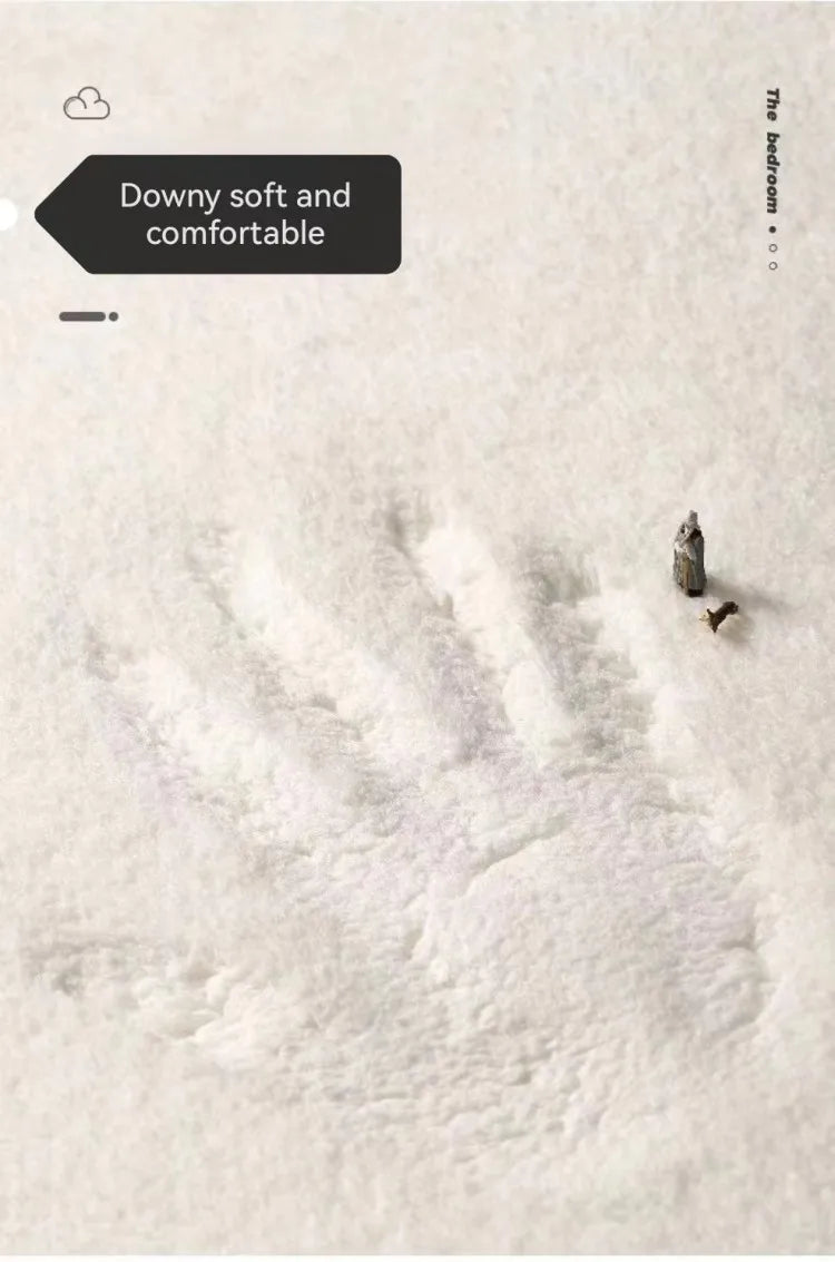 Cool White Car Rug Digital Printing Technology Simple Housewarming Gift Handmade Non-Slip Decorative Carpet