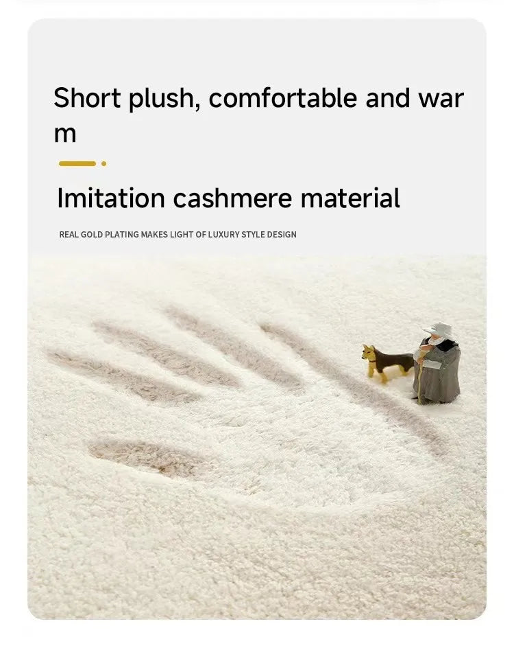 Cool White Car Rug Digital Printing Technology Simple Housewarming Gift Handmade Non-Slip Decorative Carpet