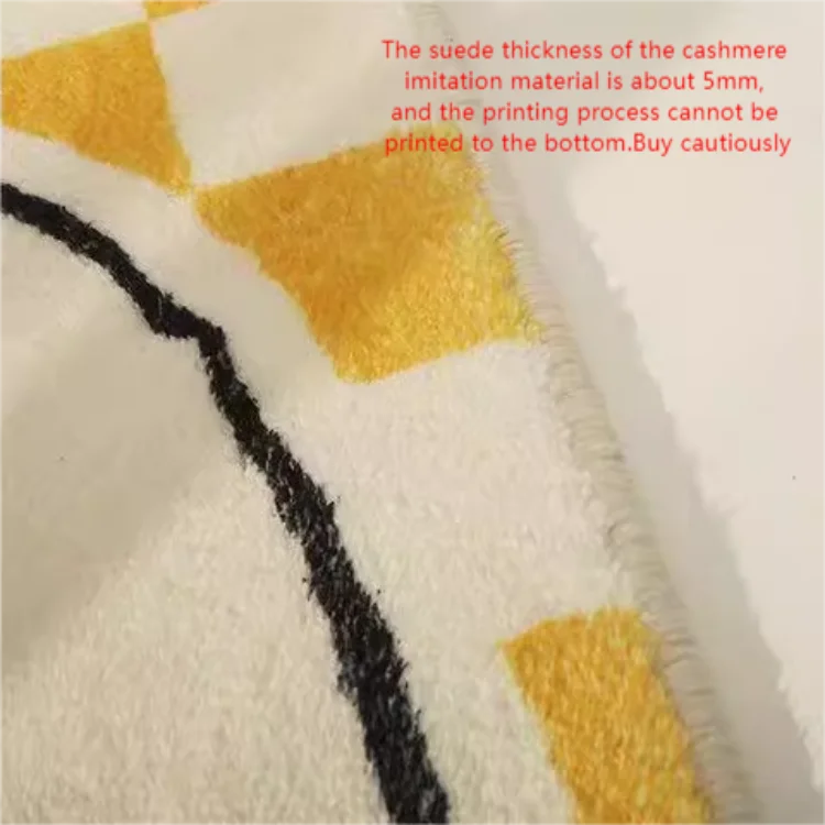 Cool White Car Rug Digital Printing Technology Simple Housewarming Gift Handmade Non-Slip Decorative Carpet